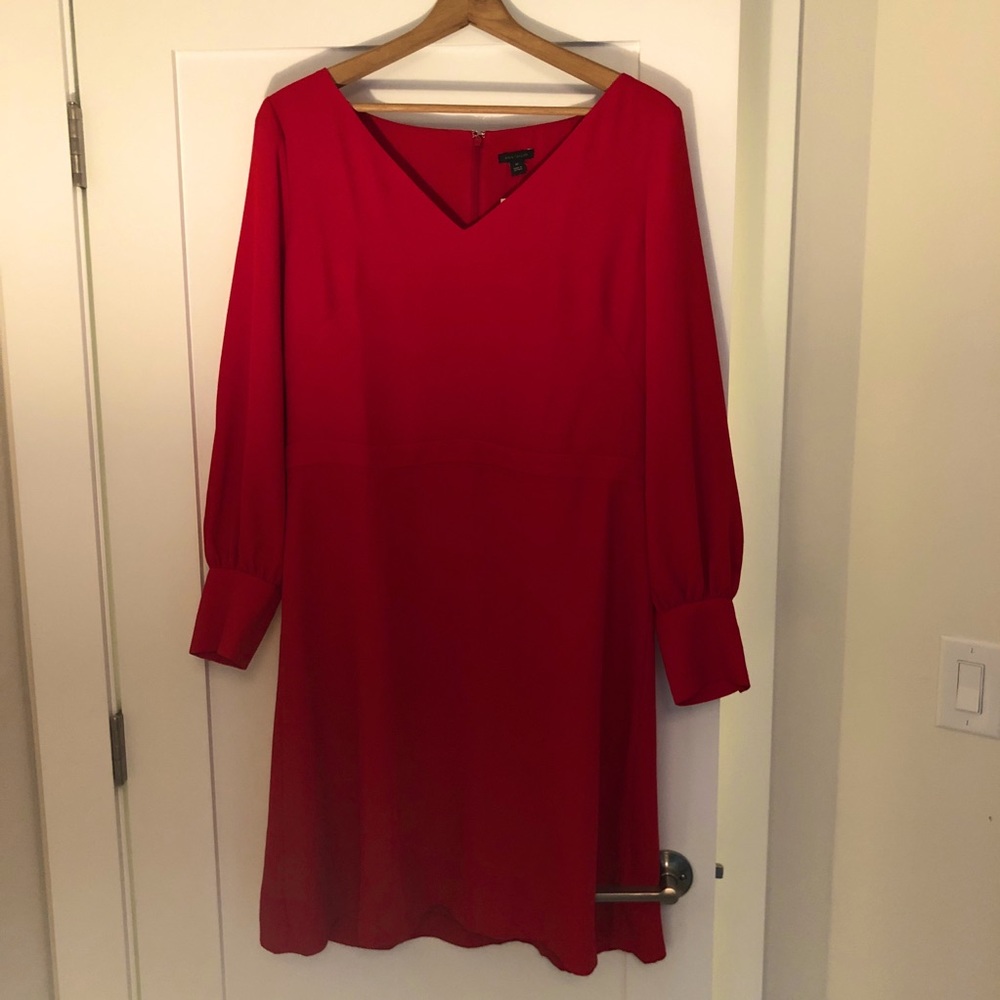 Classic Red Long-sleeve Dress